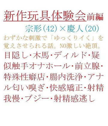 【ガン勃ちBL】【創作BL小説】新作玩具体験会ー前編ー｜d_187333